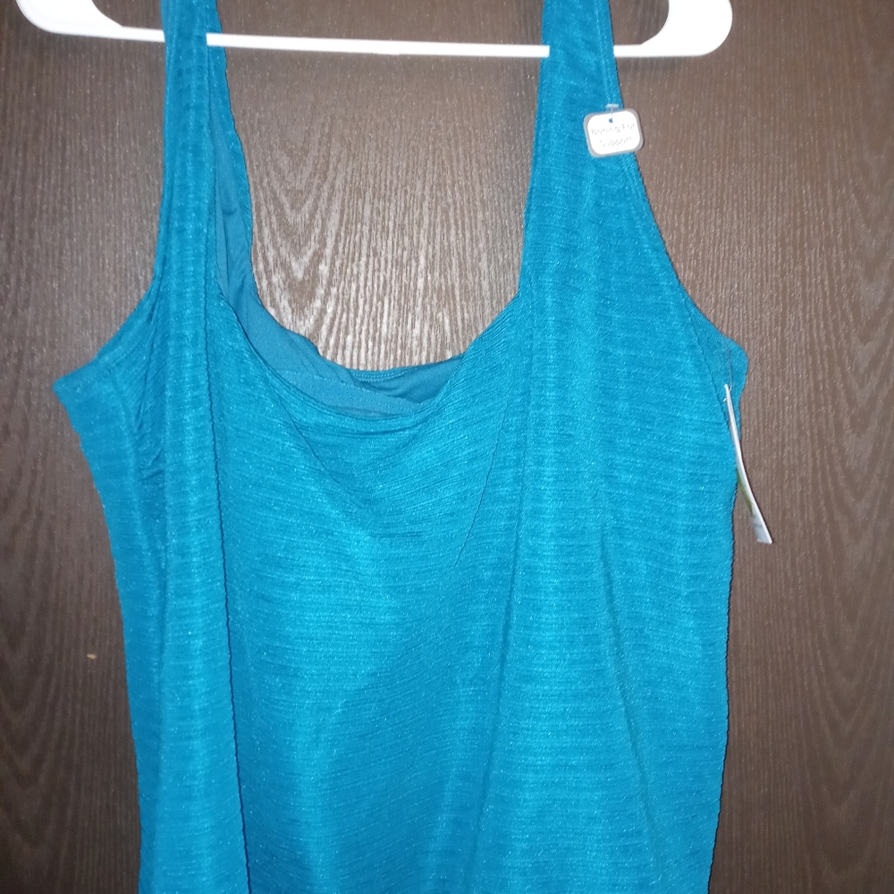 Teal Tankini Top plus 26/28